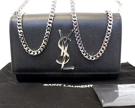 black yves saint laurent purse|yves saint laurent chain bag.